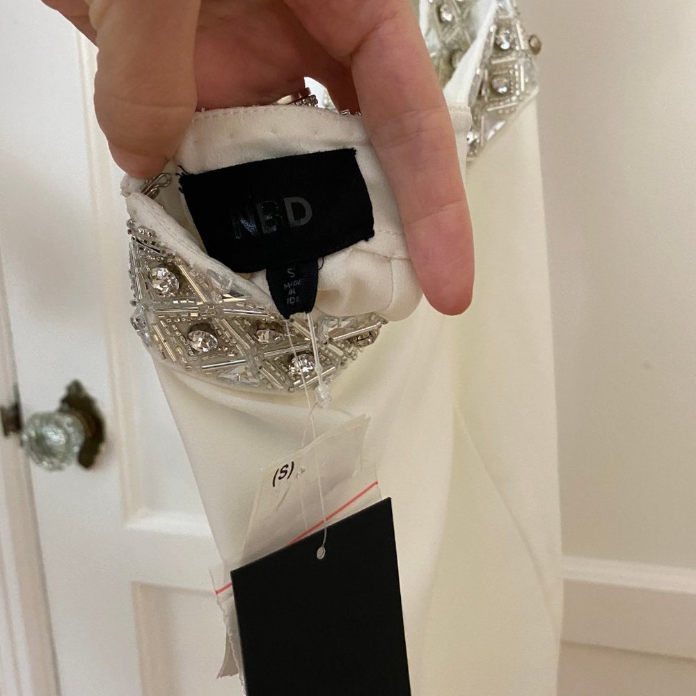 NWT NBD X Revolve Nicolina Gown In White - Picture 9 of 11